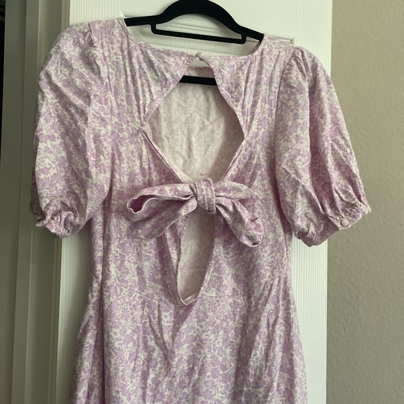 Who What Wear Lavender Prairie Floral Maxi Dress - Picture 7 of 7